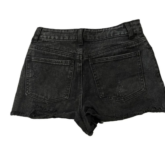 Honey Punch Black Denim Shorts Size Small - Picture 3 of 3